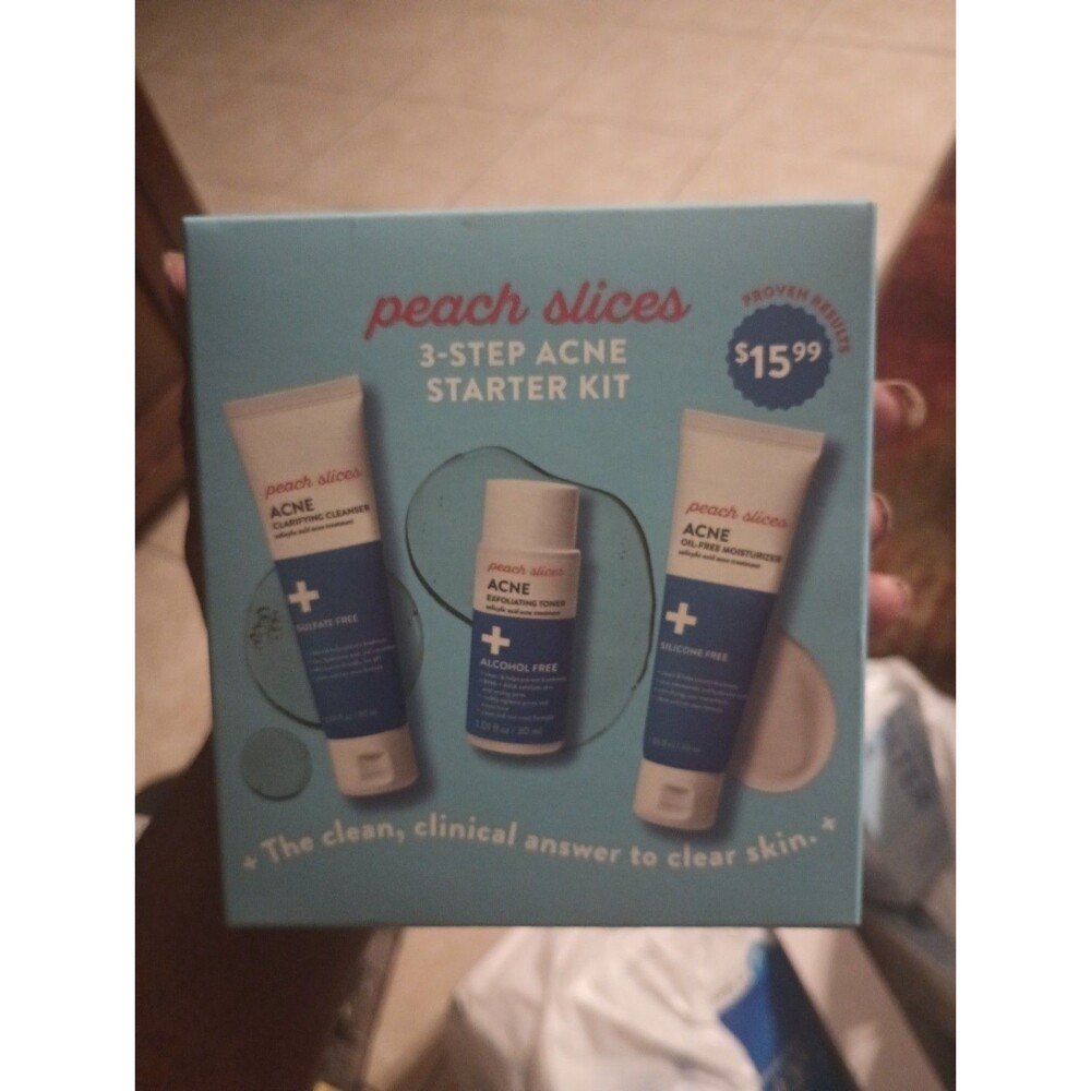 Peach Slices Acne 3 Step Starter Kit NEW Sealed 1.0 fl oz